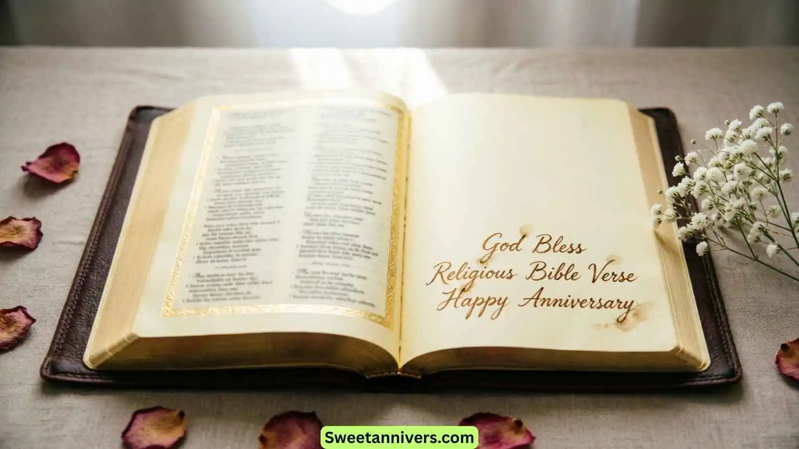 God Bless Religious Bible Verse Happy Anniversary