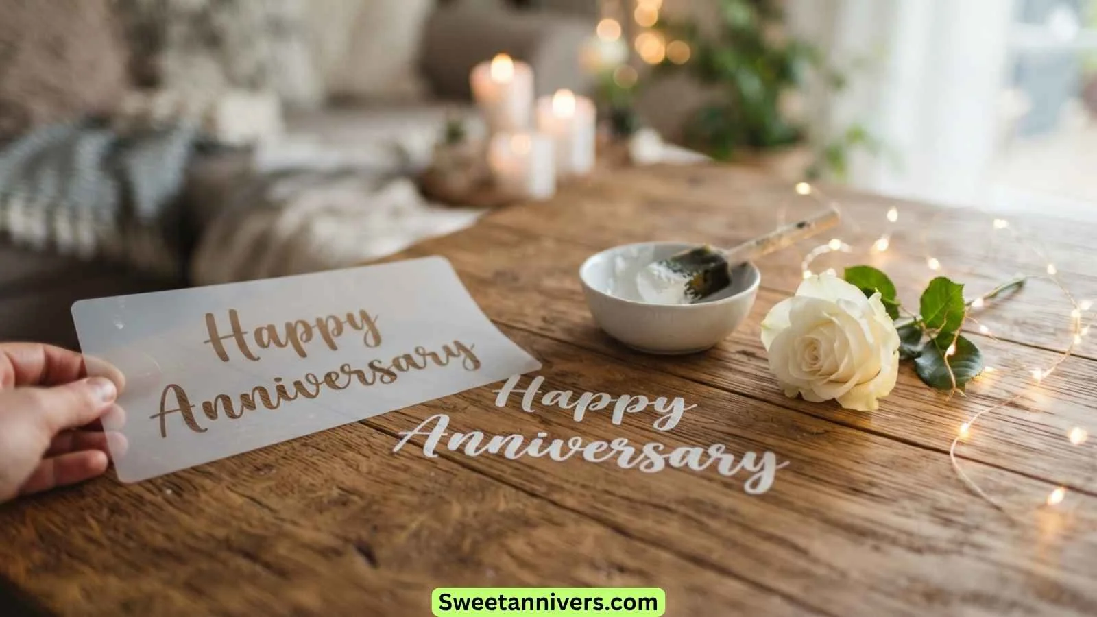 Happy Anniversary Stencil