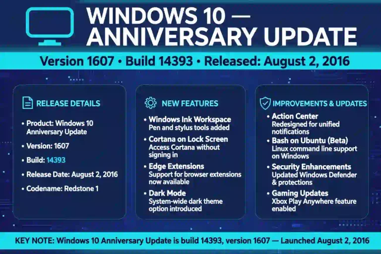 what build is the windows 10 aniversary update