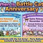 when is battle cats aniversary